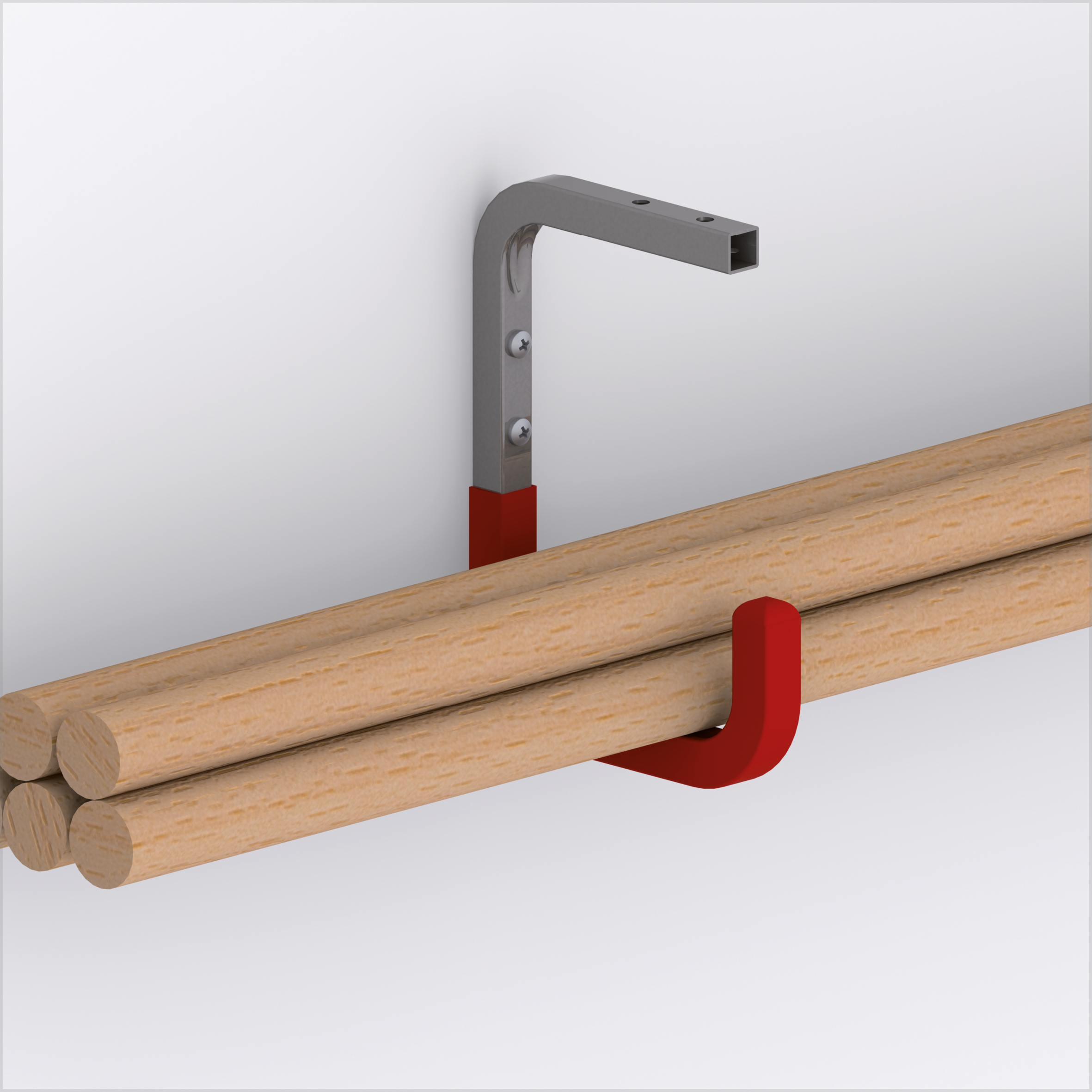 Wand- und Deckenhaken, Stahl, gummiert