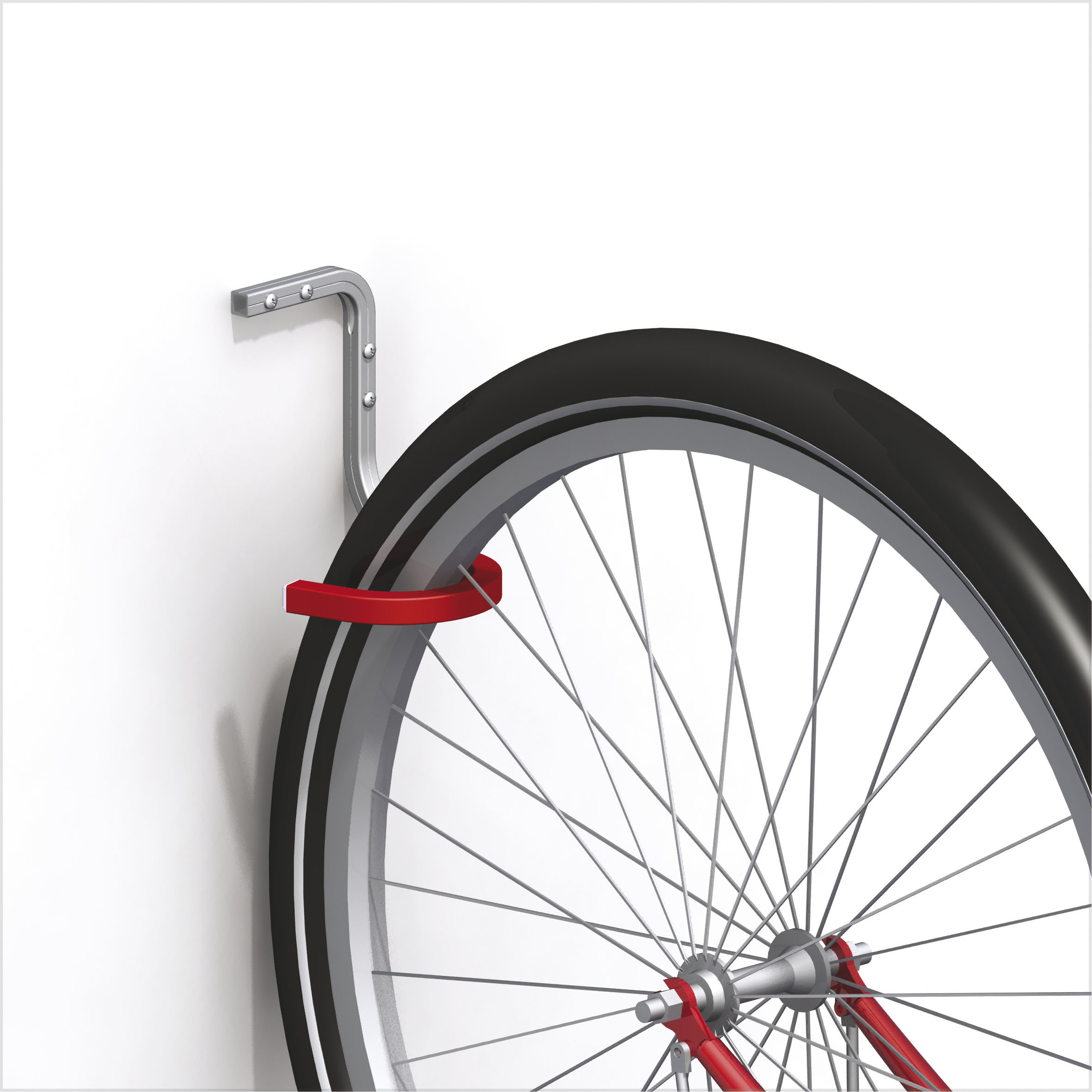 Wand- und Decken-Fahrradhaken, gummiert