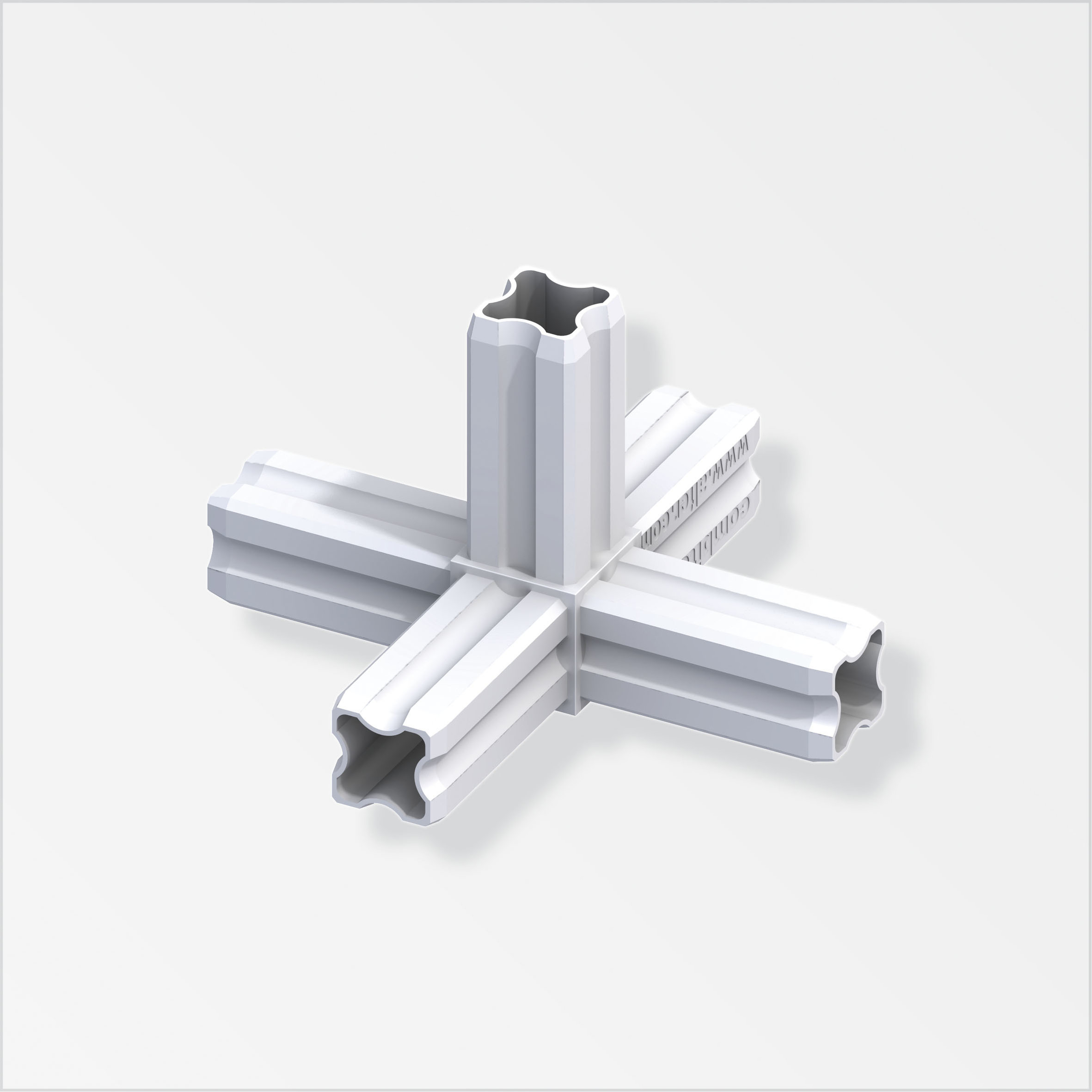 Knoten-Verbinder 90º, 5 Zapfen